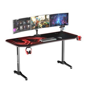 Herní stůl ULTRADESK FRAG XXL RED – černá/červená